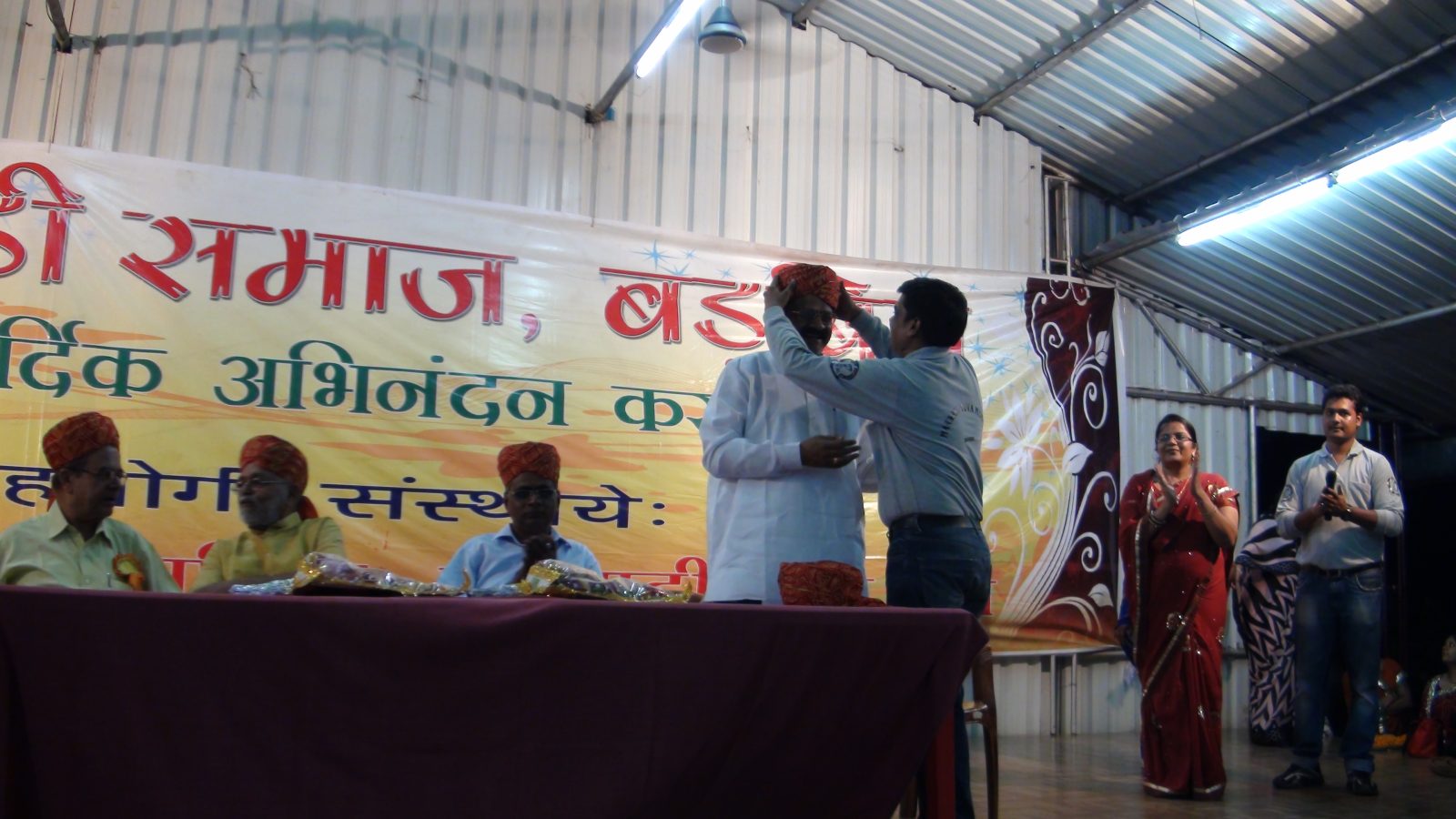 Murli, honoured in Marwari Samaj at Barbil on 5.10.2013